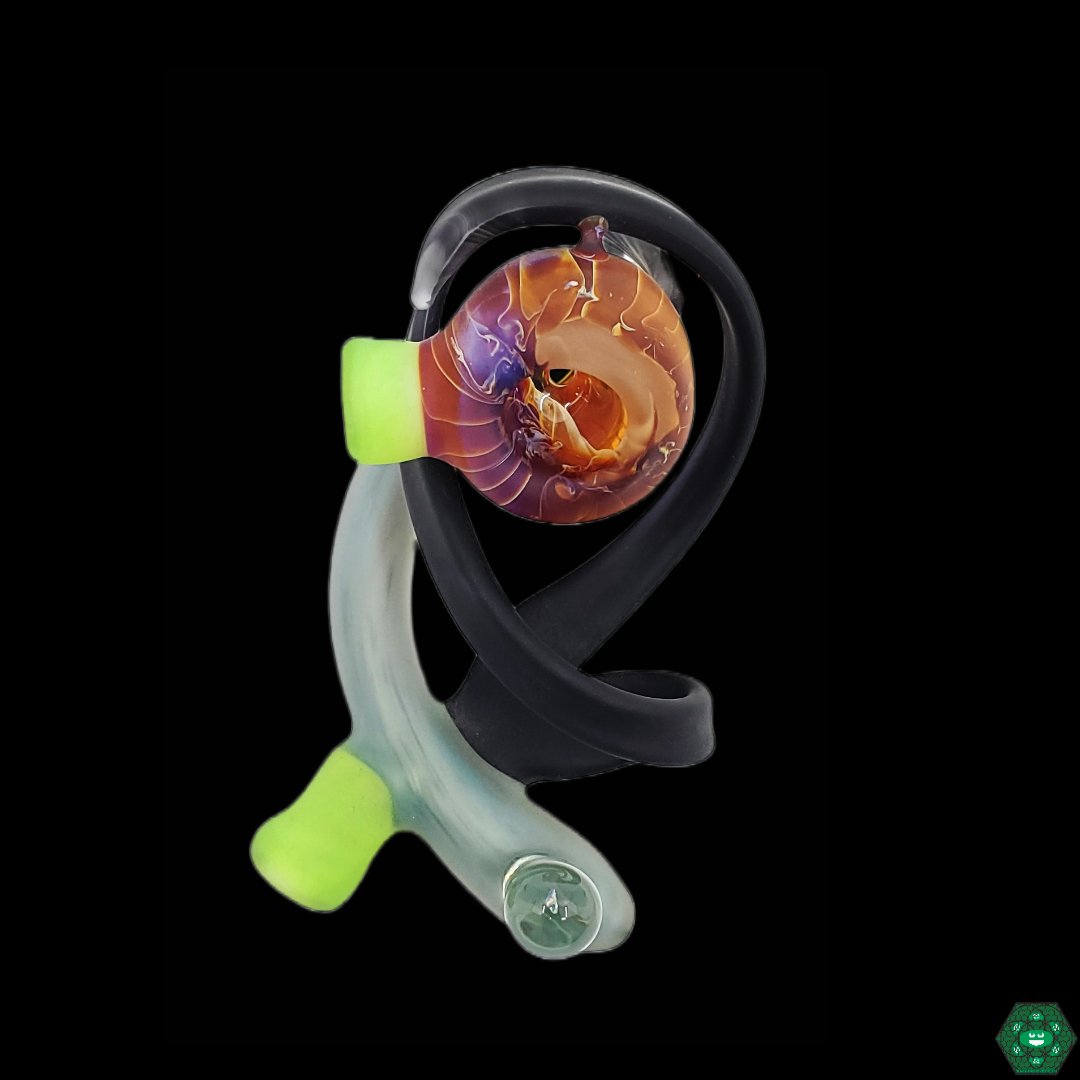 Sand Blasted Sherlock, a premium handcrafted glass pipe featuring a unique sandblasted texture for an enhanced smoking experience.