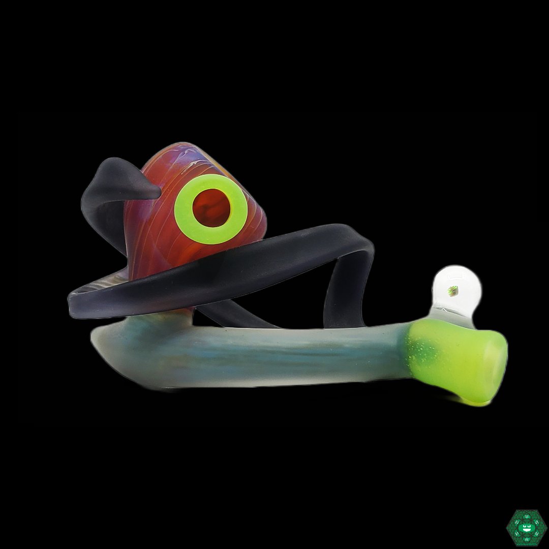 Sand Blasted Sherlock, a classic textured glass pipe designed for smooth hits, available at Headdy Glass