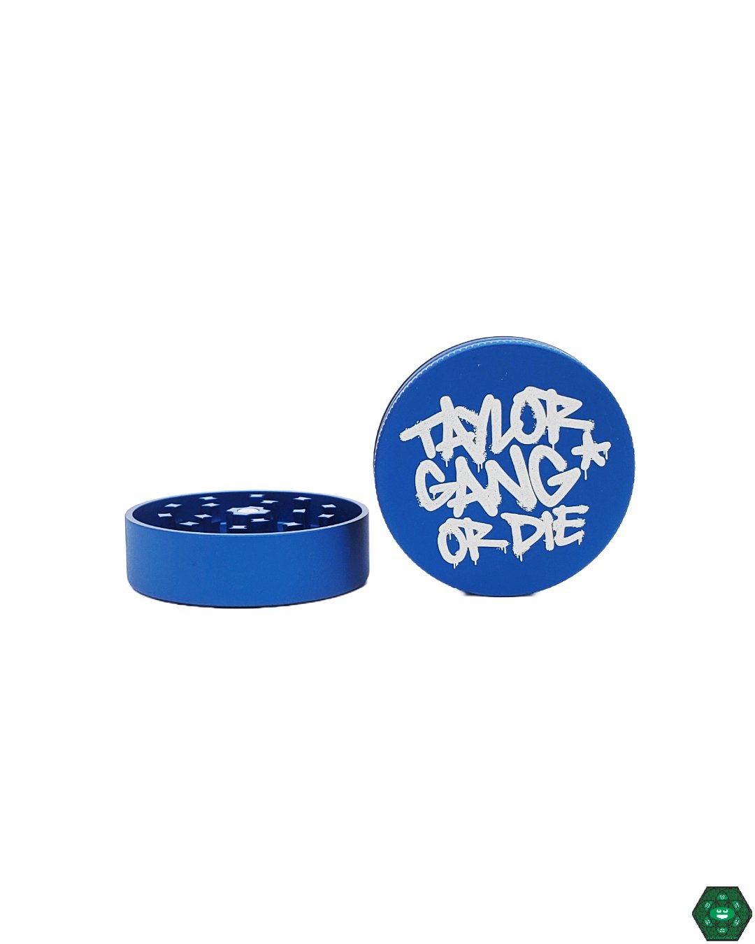 Santa Cruz Shredder 2-Piece Taylor Gang Edition Grinder, a limited edition grinder featuring a durable design and sharp teeth for smooth grinding, perfect for showing your style.
