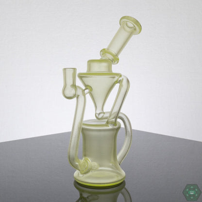Shadooba Glass Recycler - Lime Over White Satin - @Shadooba - HG