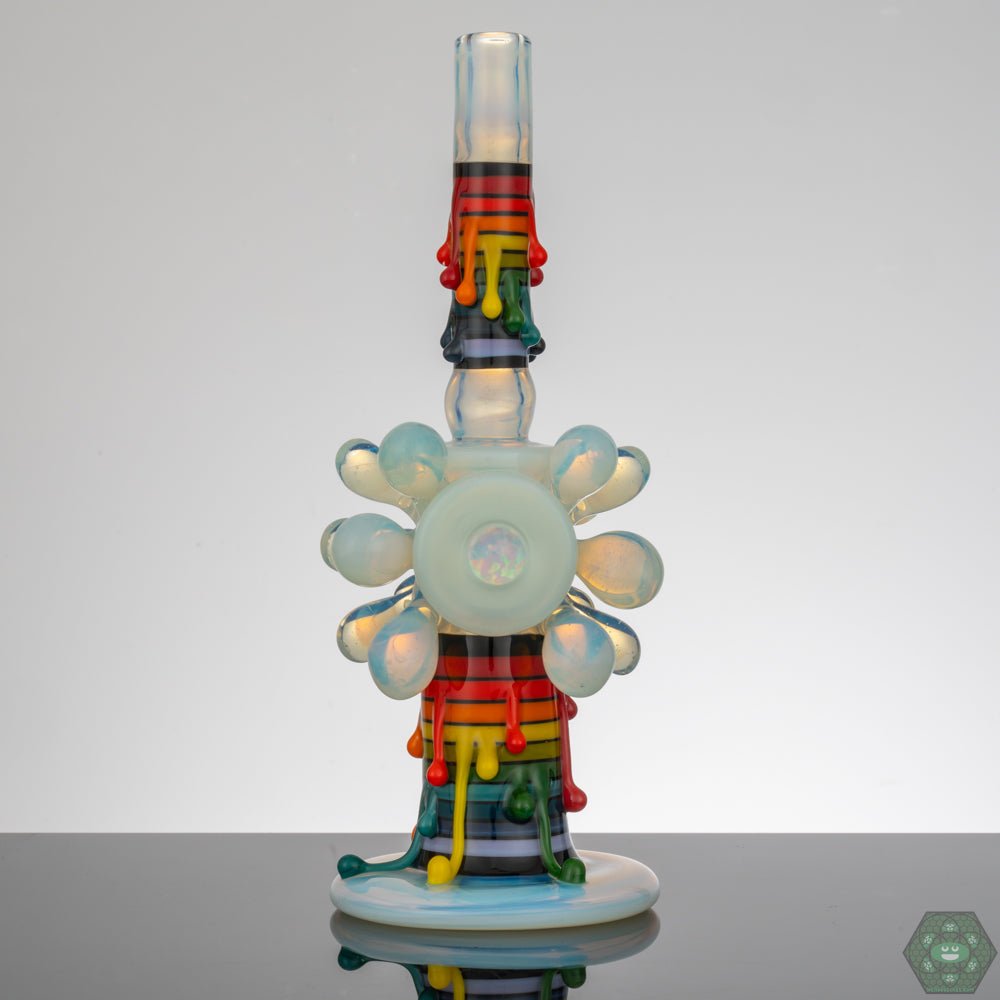 High-quality glass Exploding Hypercandle with vivid colors and a distinctive aesthetic for enthusiasts.