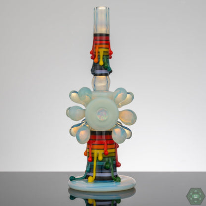 High-quality glass Exploding Hypercandle with vivid colors and a distinctive aesthetic for enthusiasts.