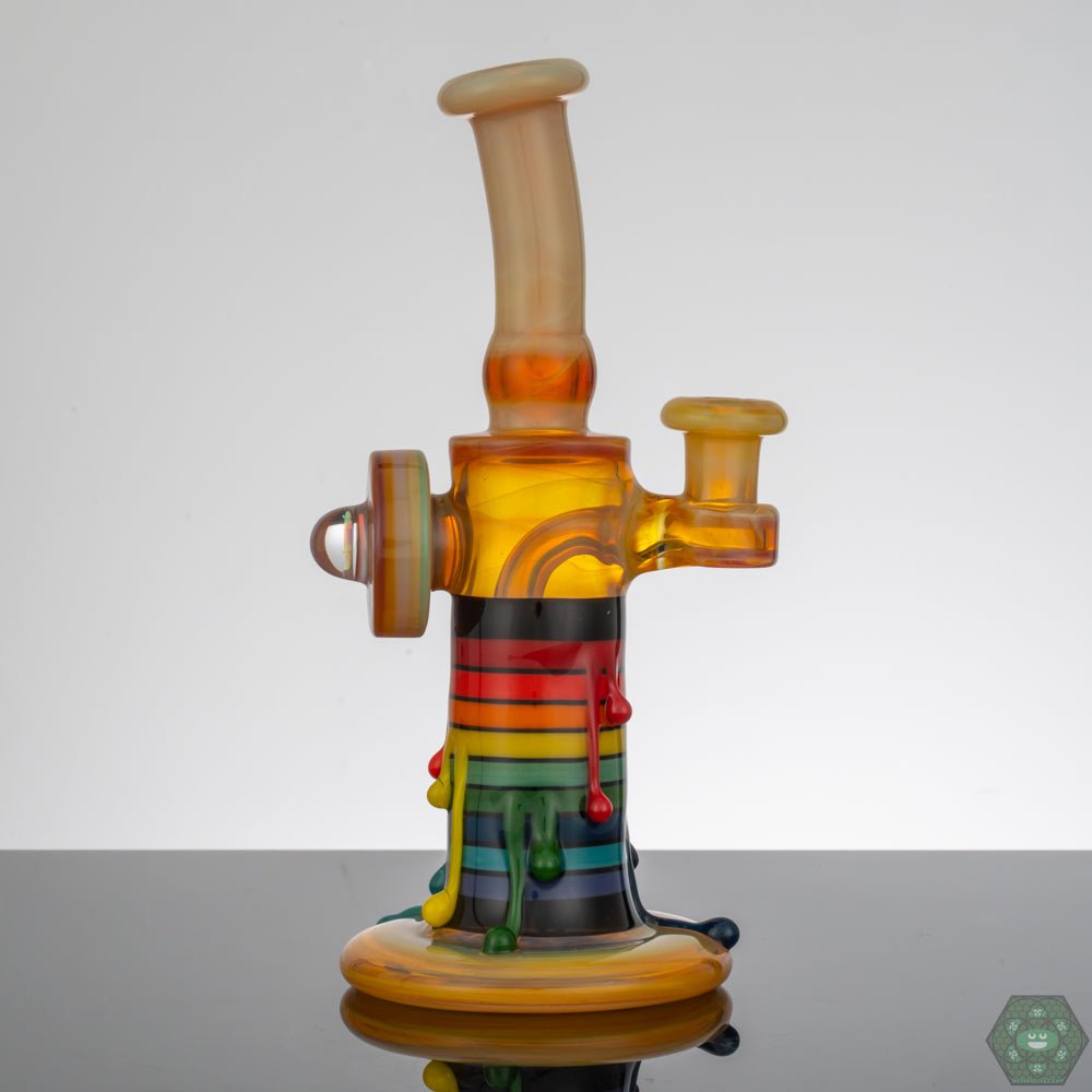 Durable and stylish Skrillinger NS Yellow Exploding Candle rig, designed for smooth hits and visual appeal.