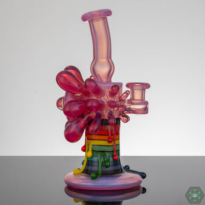 Vibrant magenta-hued Skrillinger Telamagenta Exploding Candle, a standout addition to any collection.