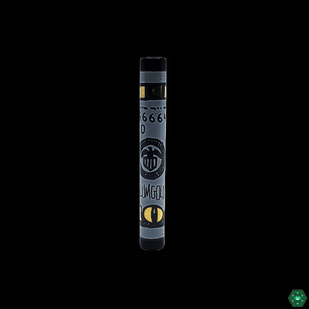 Close-up of the Slum Gold 100 Onie Glass Banger, showcasing its high-quality construction and sleek design for durability and elegant appearance.