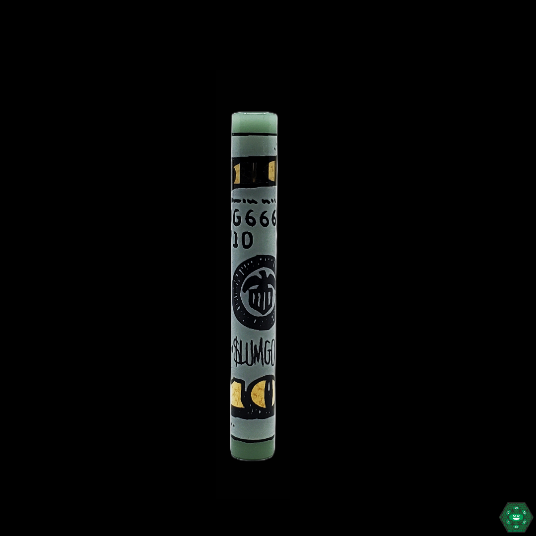 Slum Gold 100 Onie Glass Banger in use, demonstrating smooth vapor production and enhanced flavor for concentrate enthusiasts.