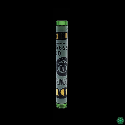 Top view of the Slum Gold 100 Onie Glass Banger, showcasing its precise design and high-quality craftsmanship for efficient concentrate dabbing.