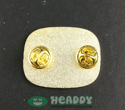 Close-up of the Slum Gold Baseball Bat Pin, showcasing its intricate details and premium enamel, making it a standout piece for collectors.