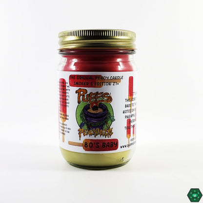 Smokers Edition Candles: Irie Vibes by Puff's, a unique aroma designed for relaxation and unwinding.