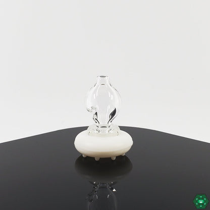 Stylish Clear Carb Cap by Spacewalk – Enhances Puffco Peak design with sleek aesthetics.