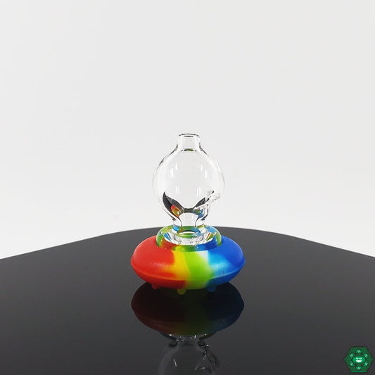 Spacewalk Glass Clear Puffco Peak Carb Cap – Designed for airflow control and improved dabbing experience.