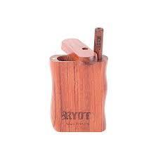 RYOT Small Wooden Dugout: A discreet dugout with a spring-loaded chamber for secure storage of herbs and a one-hitter, ideal for on-the-go use.