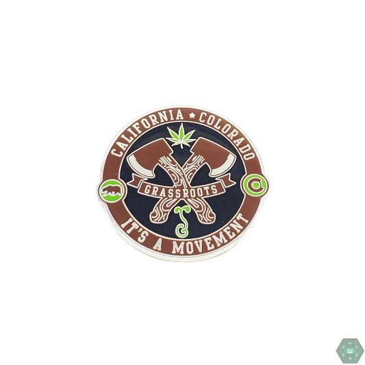  Sproutdoors Axe Pin featuring a rugged, outdoors-inspired design, crafted from durable metal to suit any adventure-loving enthusiast's collection.