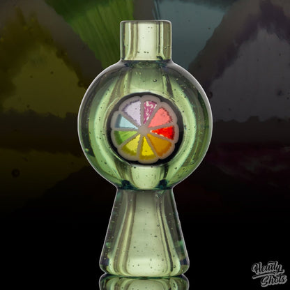 Stylish Glass Bubble Carb Cap by J Fell, adding a touch of elegance to your dab rig setup.