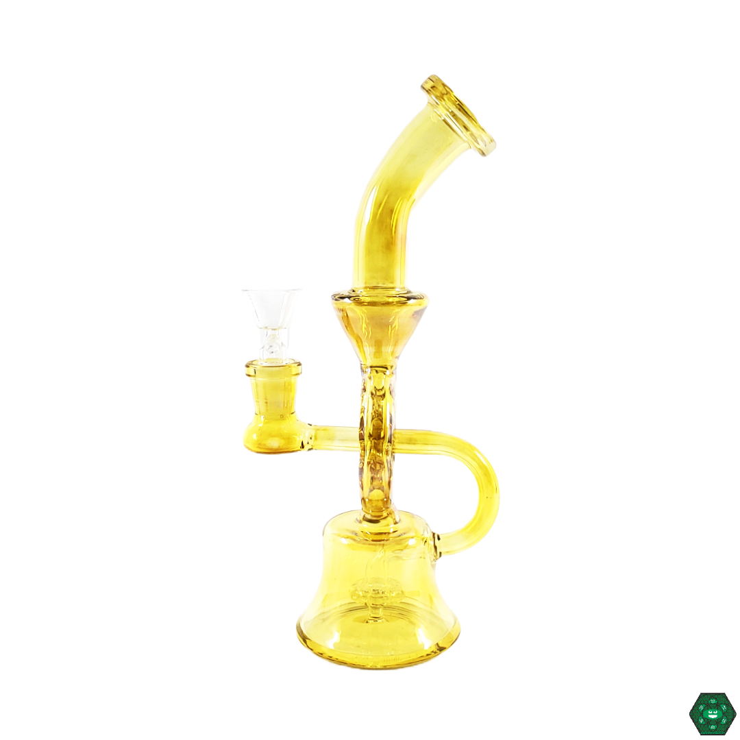 Swiss Perc Banger Hanger in use, highlighting its performance in providing clean, smooth hits with the unique Swiss perc filtration system.
