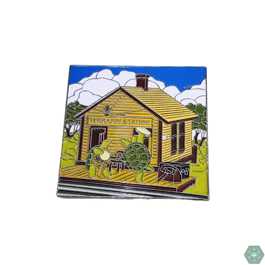 Terrapin Station Hat Pin featuring an artistic design inspired by the iconic symbol, crafted with high-quality finish, ideal for fans and pin enthusiasts