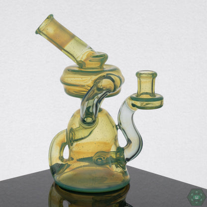 Tin Man Glass Klein Recycler - Sea Slime & Blue Slime - @tin_man_glass - HG