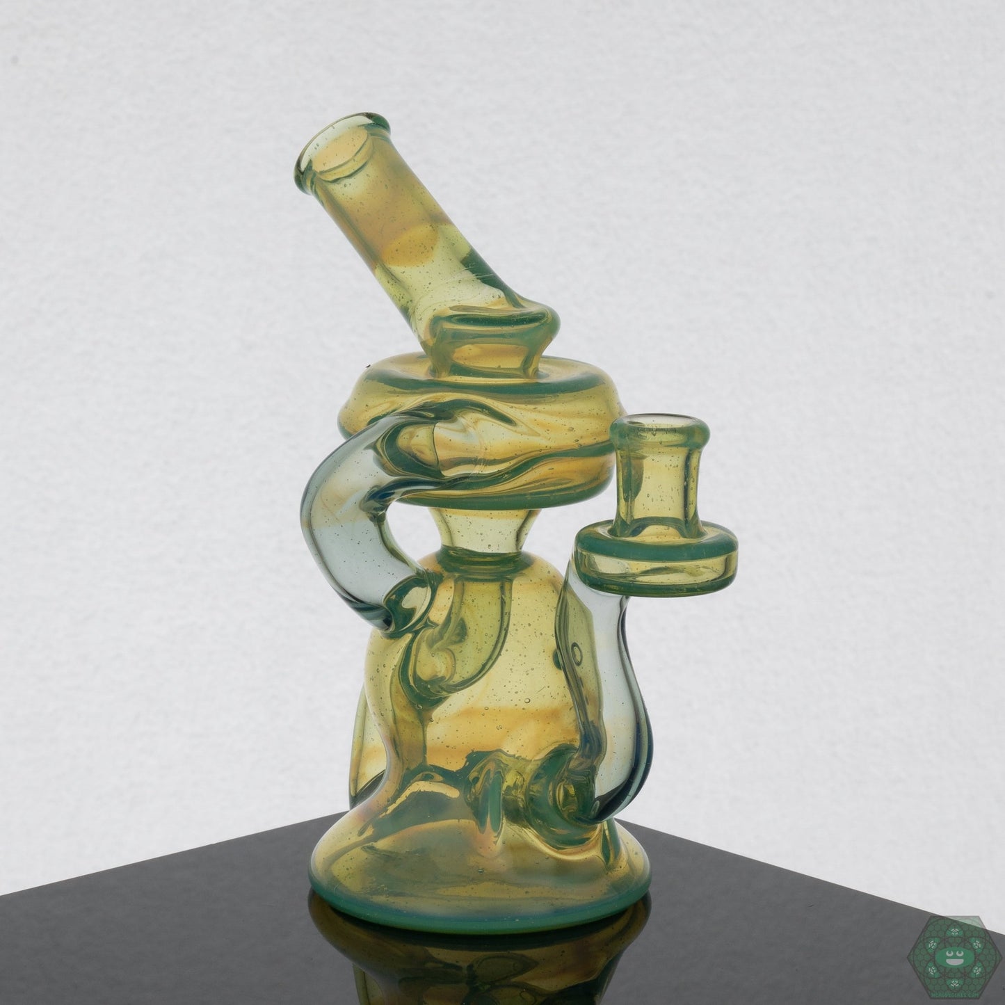 Tin Man Glass Klein Recycler - Sea Slime & Blue Slime - @tin_man_glass - HG