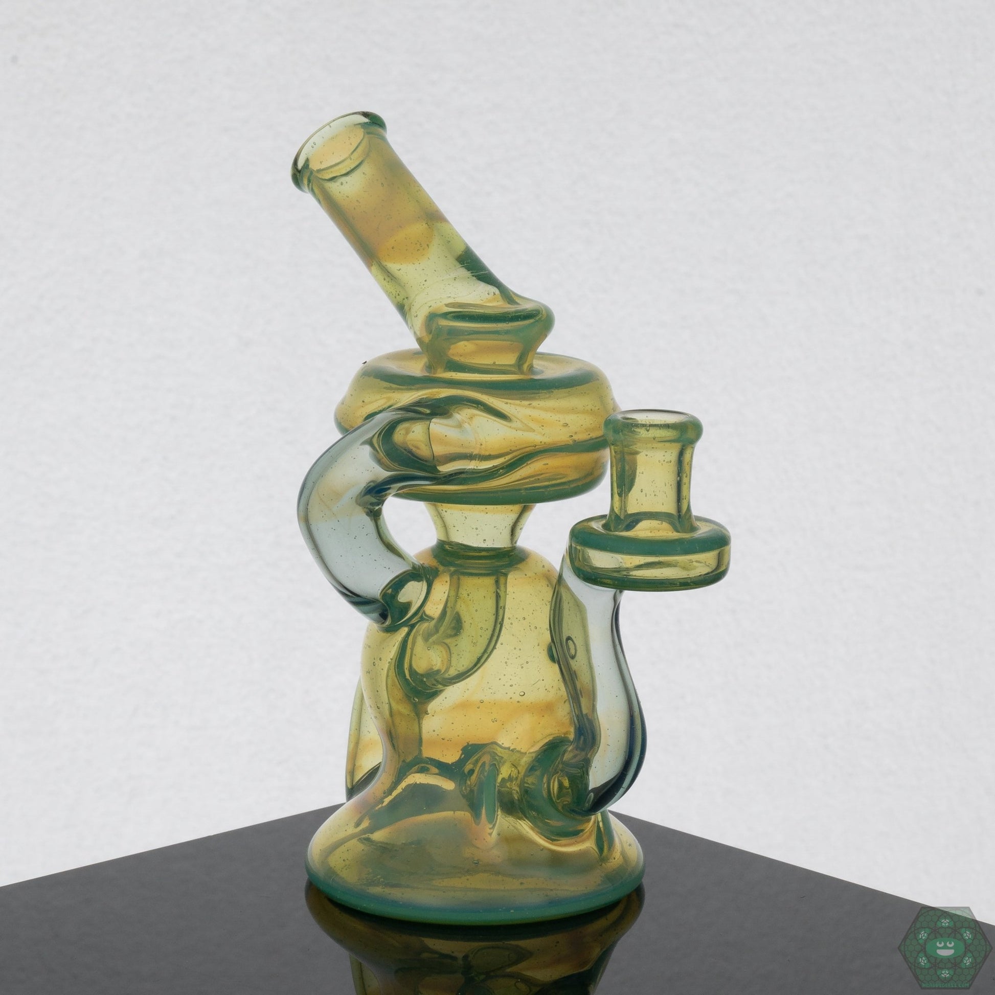 Tin Man Glass Klein Recycler - Sea Slime & Blue Slime - @tin_man_glass - HG