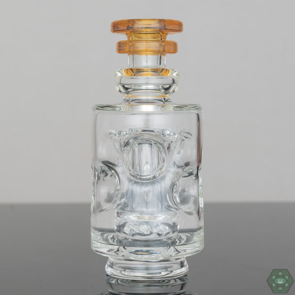 Triple-Hole Perc Puffco Attachment: Featuring a triple-hole percolator, this G.D. Glass attachment delivers smooth and diffused hits for an elevated vaping experience.