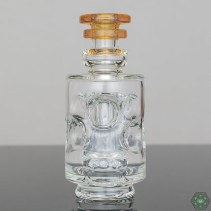 Triple-Hole Perc Puffco Attachment: Featuring a triple-hole percolator, this G.D. Glass attachment delivers smooth and diffused hits for an elevated vaping experience.