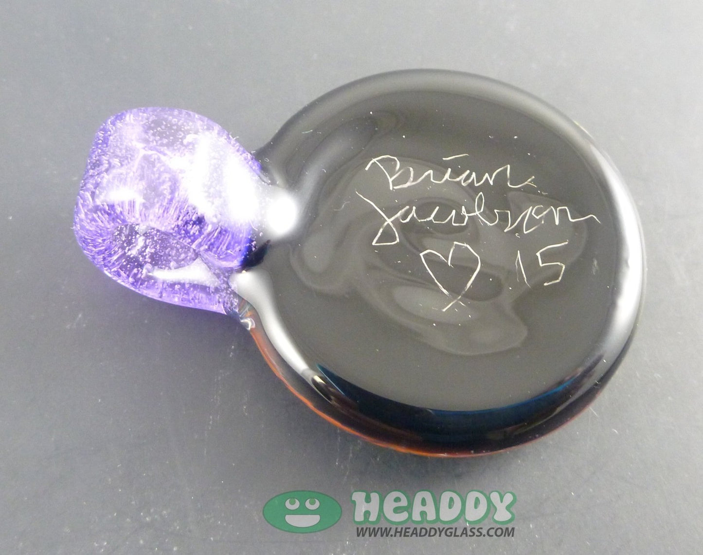 Unique Brian Jacobson Glass Art Pendant #2, an elegant handcrafted necklace with artistic glasswork.