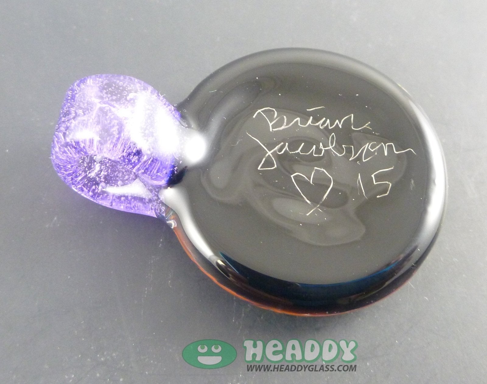 Unique Brian Jacobson Glass Art Pendant #2, an elegant handcrafted necklace with artistic glasswork.