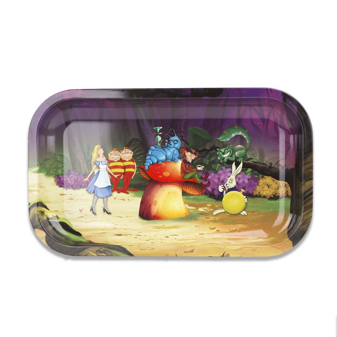 V Syndicate Medium Rolling Tray, offering a smooth and sturdy surface ideal for prepping your favorite herbs.