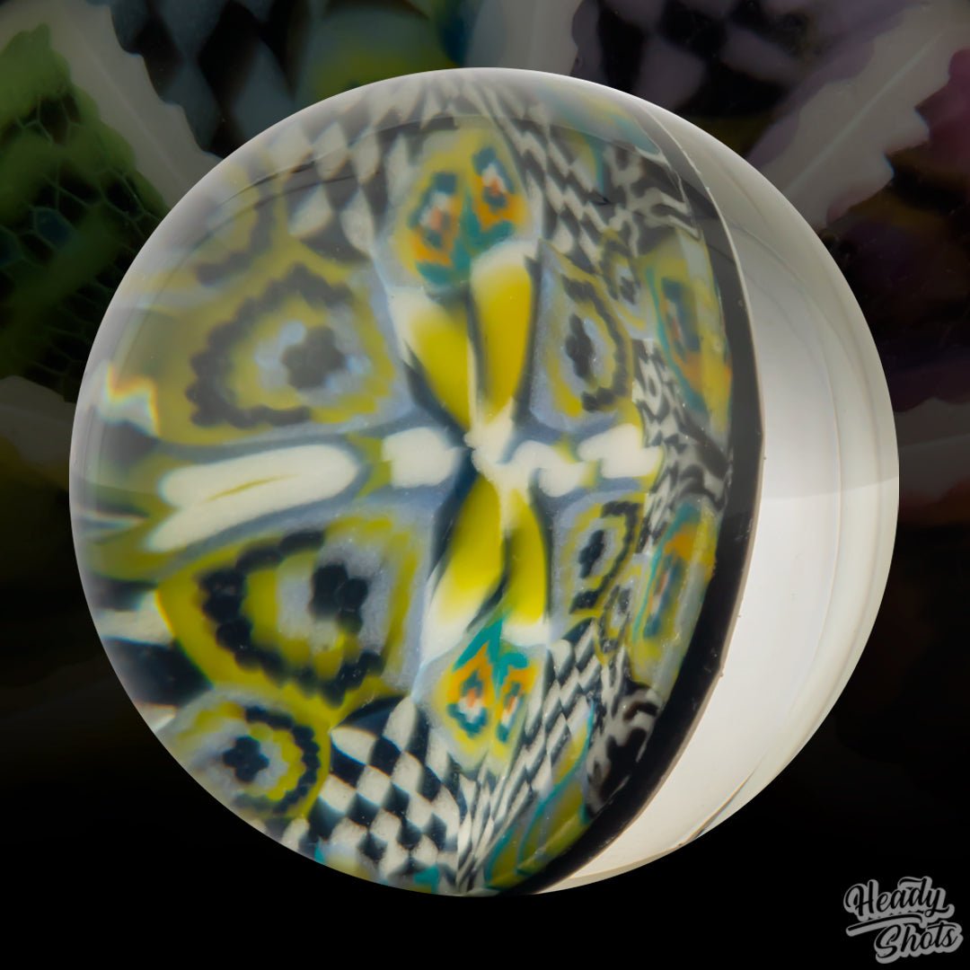 Vibrant Glass Marble Colors in this unique piece by J Fell x Lyons, a feast for the eyes.


`