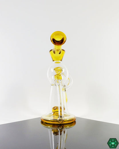 Water Slide Precision Recycler: The OM Glass Co Water Slide, designed for smooth and enjoyable dabbing with its unique flow and sleek design, ideal for enthusiasts who value function.
