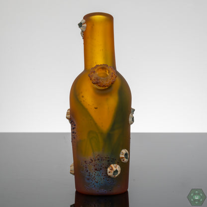 Whitney Harmon Barnacle Chubby Bubby Rig, a unique heady glass art piece combining quirky design with functionality, featuring a barnacle-inspired structure that adds a distinct flair, perfect for collectors and enthusiasts, blending personality and usability in one remarkable form.