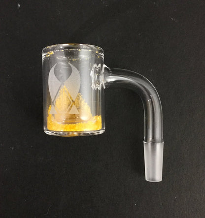 Whitney Harmon Thermochromic Bucket, a 14mm 45° male quartz banger designed for precise temperature control during dabbing.
