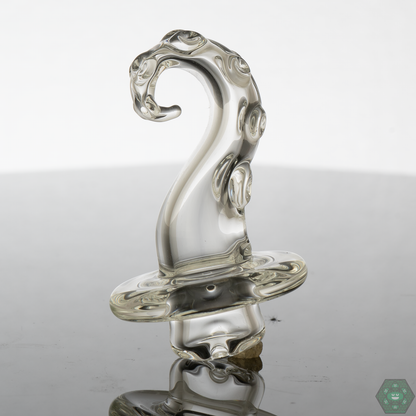Wicked Glass Tentacle Spinner Caps, available in Clear, Atlantis, and NS Yellow, showcasing the different color options for these unique dab accessories.