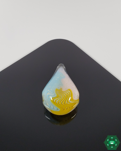  Wig Wag Handmade Glass Pendant with unique patterns and high-quality craftsmanship, ideal as collectible jewelry.