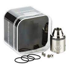    Wismec Indestructible RDA (Silver), a durable rebuildable dripping atomizer.