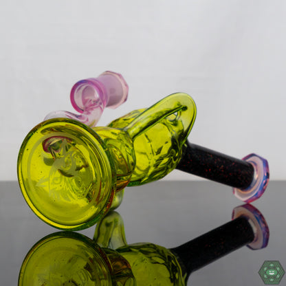 Wolfe Glass Dab Rig: The Double Single Internal Drain Recycler #1 is a testament to Wolfe Glass's commitment to quality and artistry.